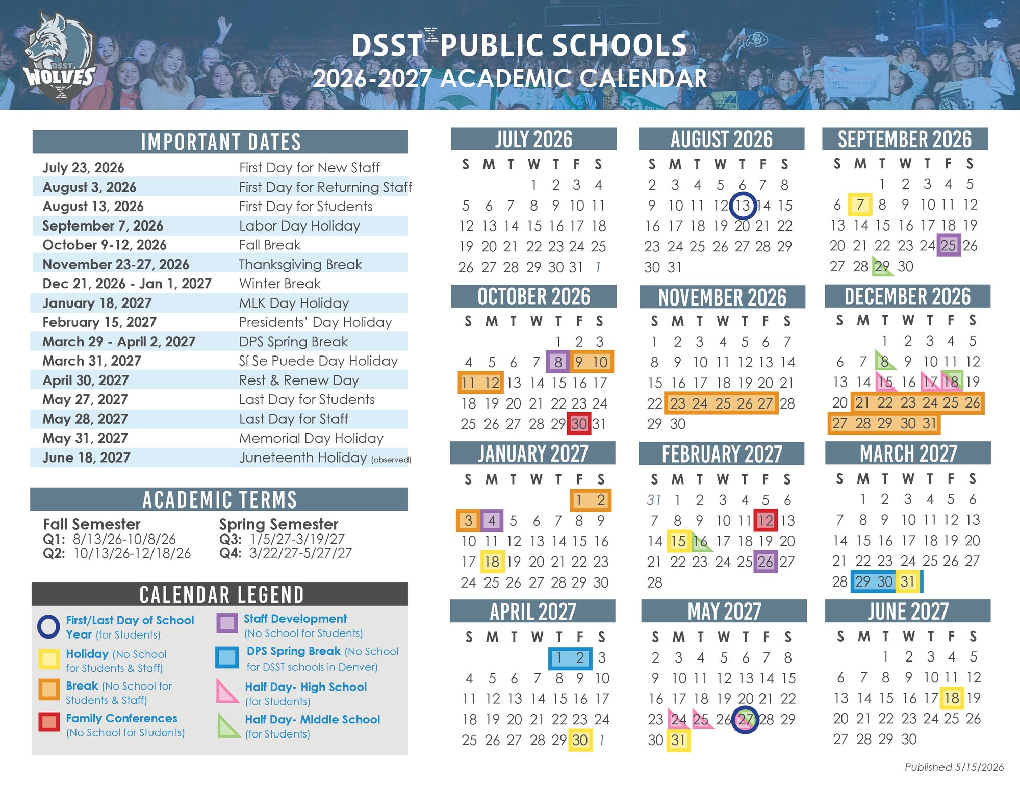CV Academic Calendar 2026-27 updated 5.15.26