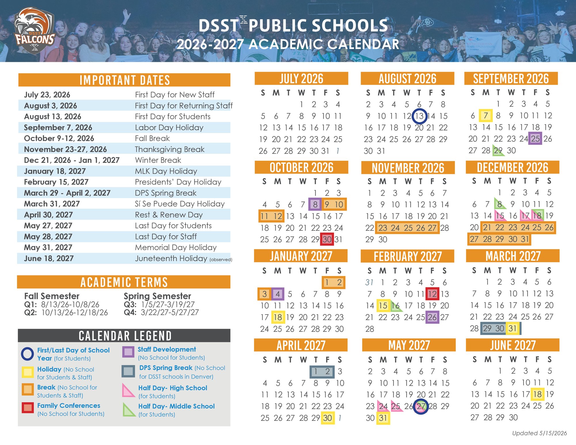 Cedar Academic Calendar 2026-27 updated 5.15.26 Cedar Academic Calendar 2026-27 updated 5.15.26