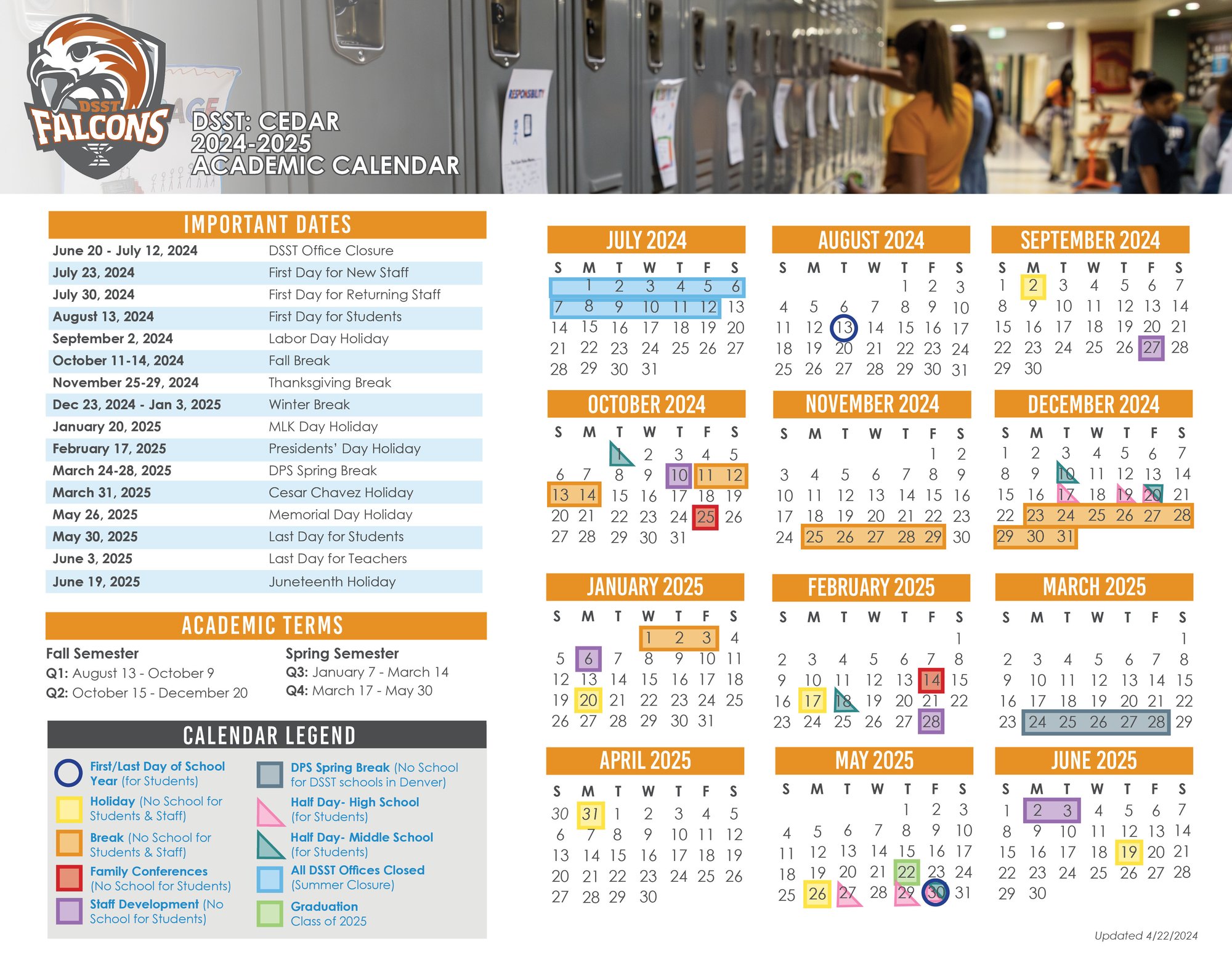 Cedar MS and HS Calendar 24-25