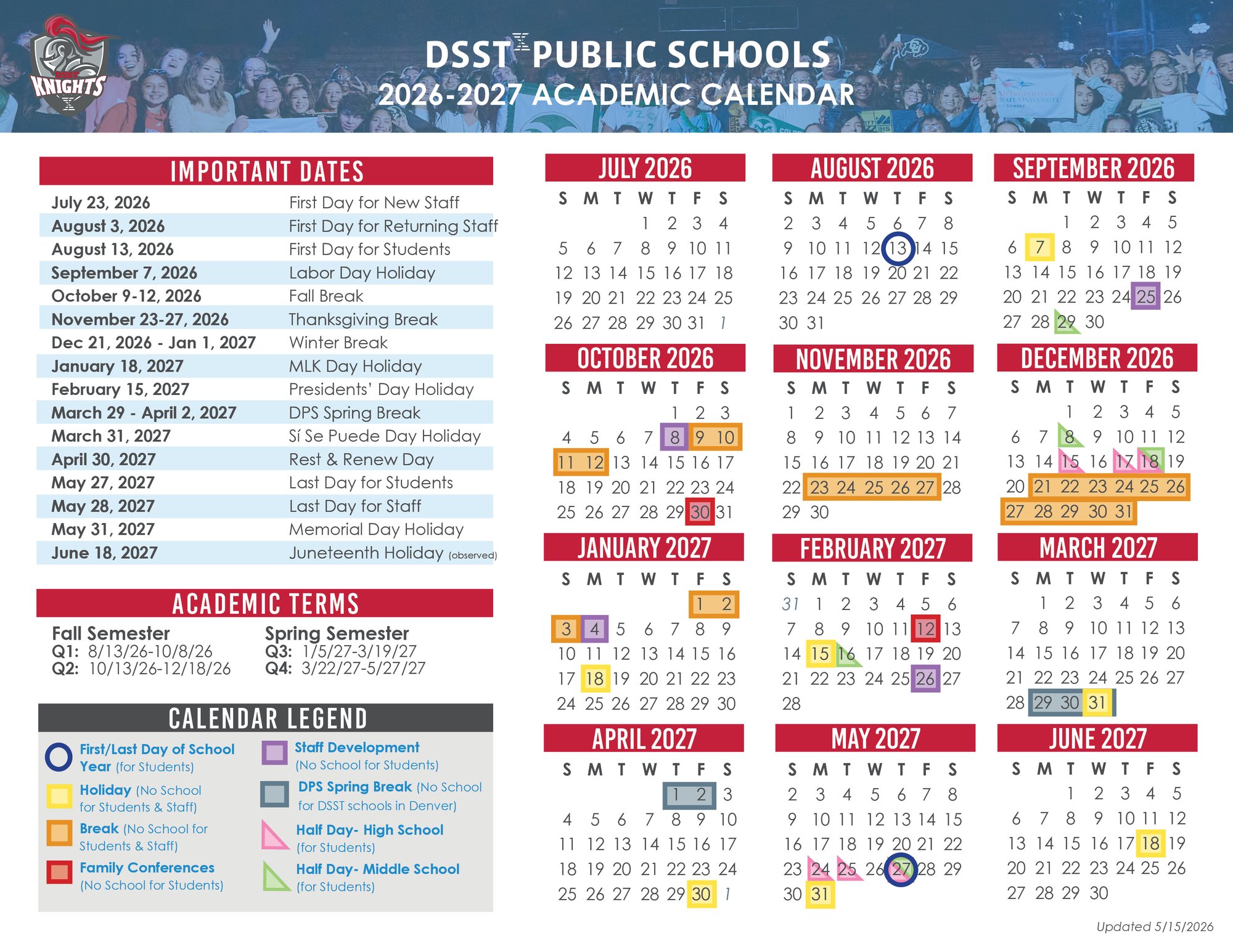 MTV Academic Calendar 2026-27 updated 5.15.26